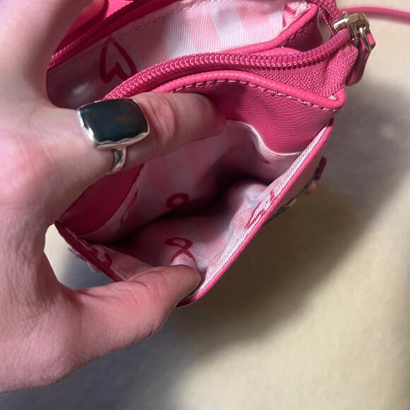 Vendula Ribbons & Bows Haberdashery Crossbody Phone Pouch Pink Ribbon Purse NWOT - Picture 11 of 15